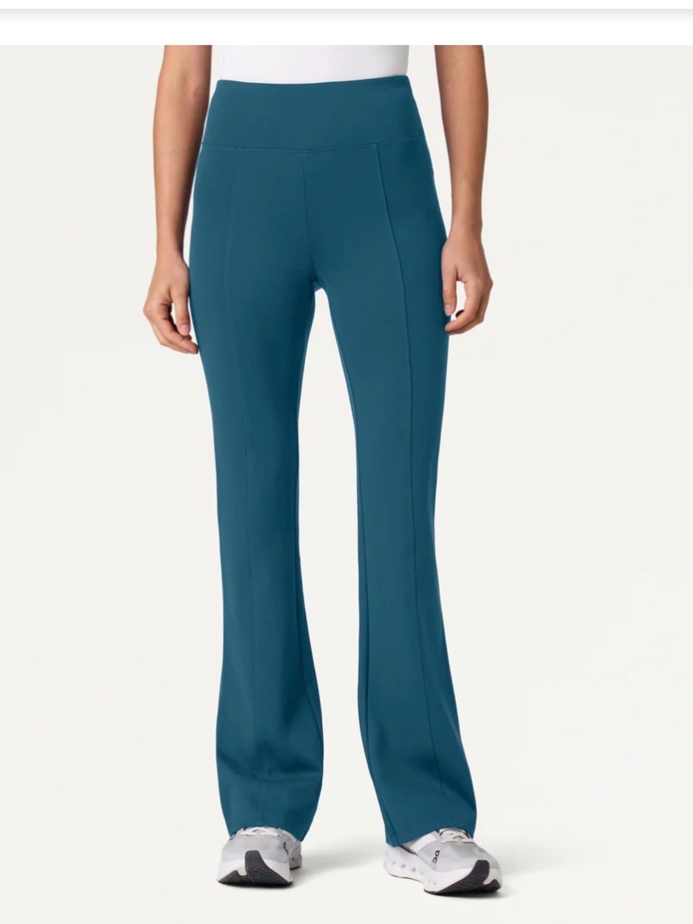 Jaanuu Teal Flare Stretch Pants